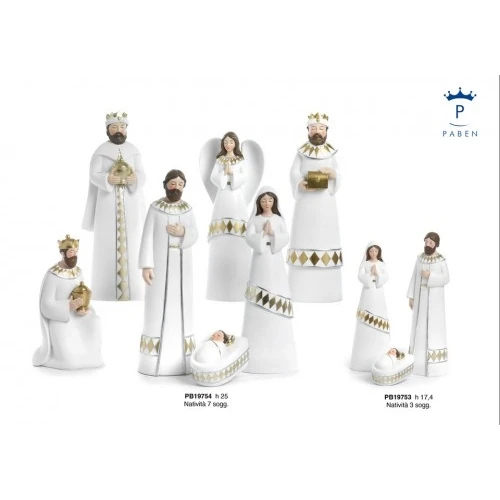 SET PRESEPE STILIZ. 25 CM. 7 SOG. RESINA