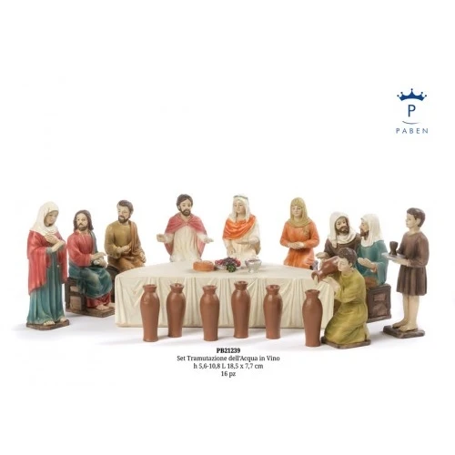 SET TRAMUTAZIONE DELL'ACQUA IN VINO 10.8 CM. 16 PZ RESINA