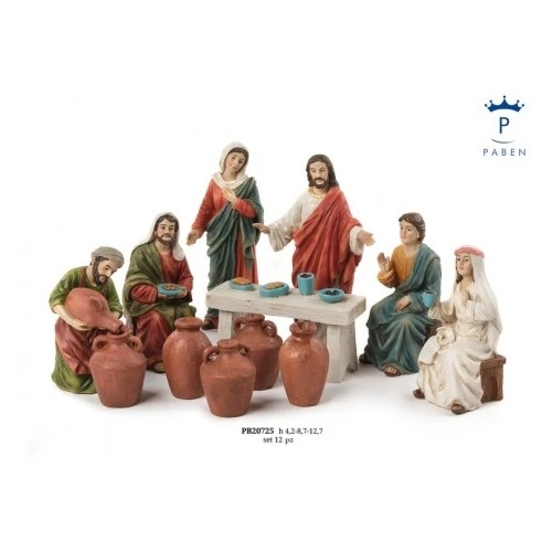 SET TRAMUTAZIONE DELL'ACQUA IN VINO 12.7 CM. 12 PZ RESINA