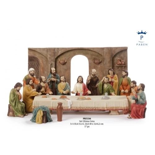 SET ULTIMA CENA 15.4 CM. 17 PZ. RESINA