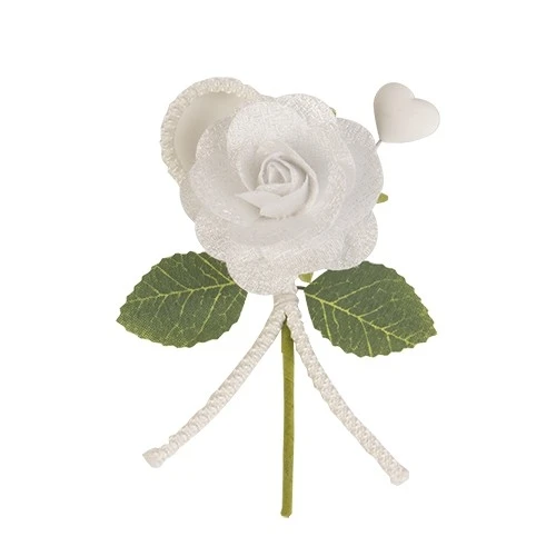 SETA RAMETTO CM.10 BIANCO DECORAZIONE PER SACCHETTO CONFETTI