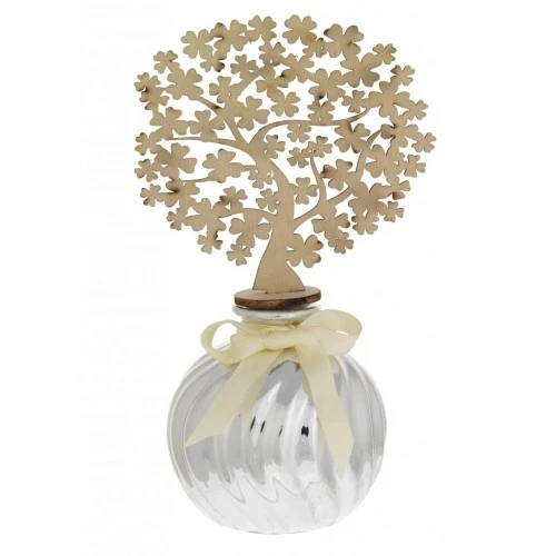 SFERA DIAM. 75 TORCIGLIONE CON ALBERO QUADRIFOGLI DIFFUSORE