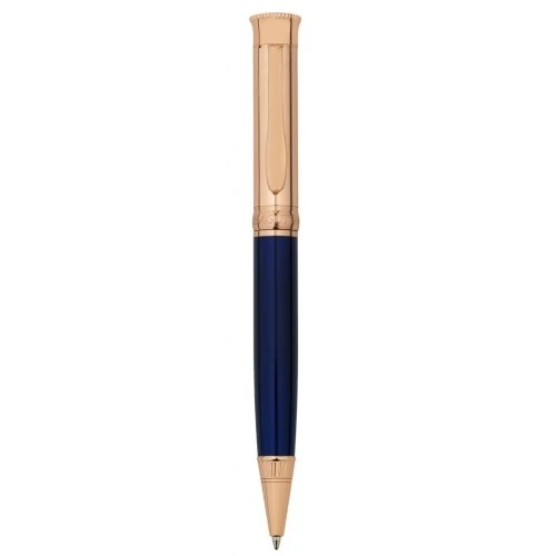PENNA SFERA RAME E SMALTO BLU