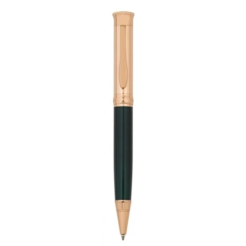 PENNA SFERA RAME E SMALTO VERDE