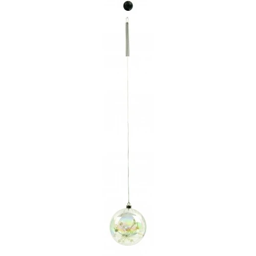 SFERA VETRO CON LED E FIORI