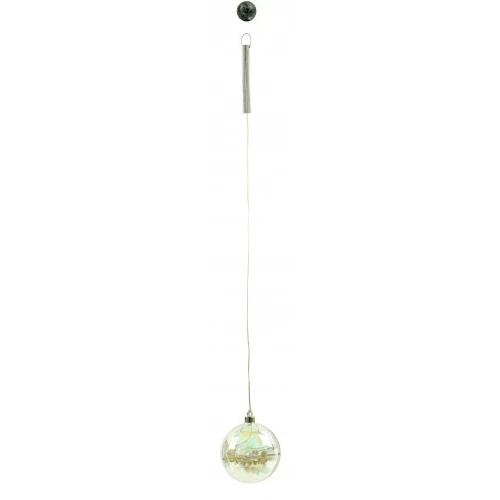 SFERA VETRO CON LED E FIORI 