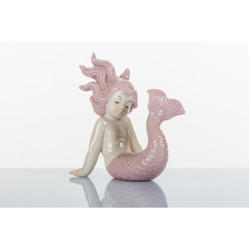 SIRENETTA ROSA SEDUTA H 10 CM