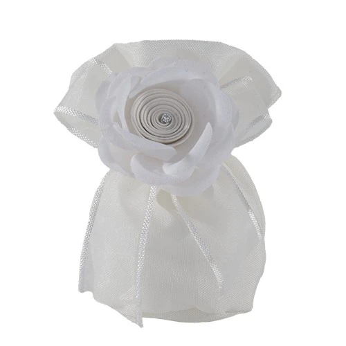 SACCHETTO CONFETTI SOFI' PALLA DM 7 H 11 BIANCO