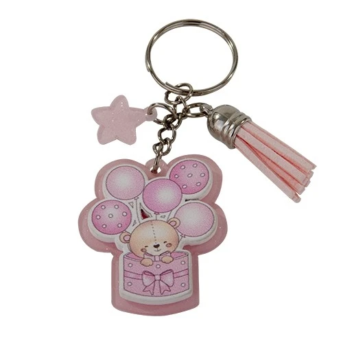 SORRISO PORTA CHIAVI ROSA CM.4,5