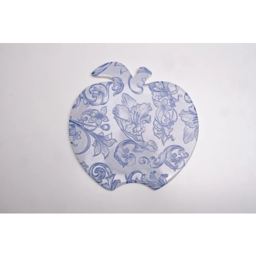 Sottopentola a Mela Cuorematto Fregio: Bomboniera Solidale Matrimonio in Porcellana cm.20