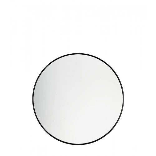 Specchiera tonda grande nera