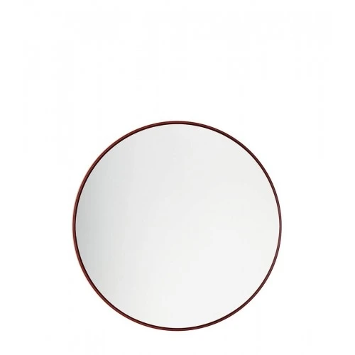 Specchiera tonda grande rosso merlot