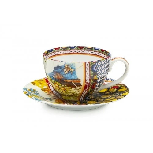 SET 2 TAZZE CAFFE' SANTA ROSALIA CM.12