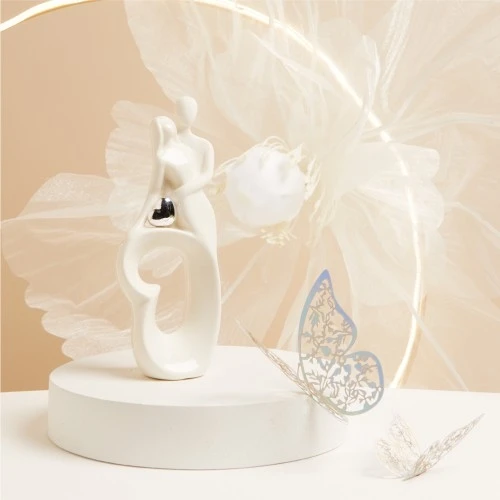 STATUA COPPIA CUORE SILVER - CLARALUNA 2025