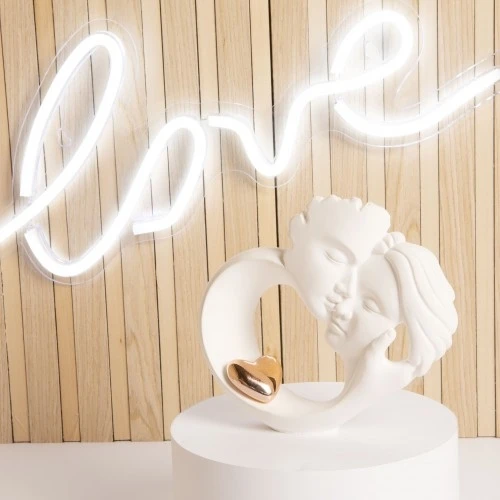 STATUA C/CUORE ORO ROSA