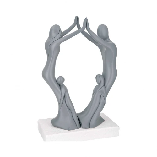 Statua moderna con Famiglia a 4 soggetti 23x37