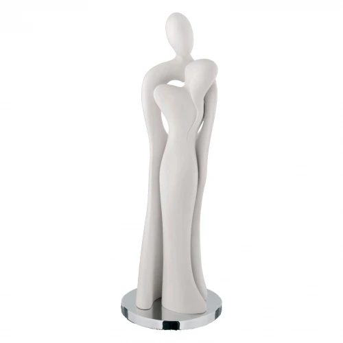 Statuina moderna coppia di innamorati con cuore