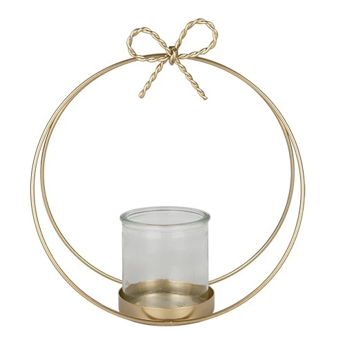 STEP PORTA CANDELA ARCO ORO CM.23 H.24,5 