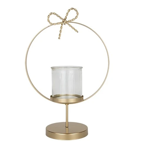 STEP PORTA CANDELA CERCHIO ORO DM.20 H.29 