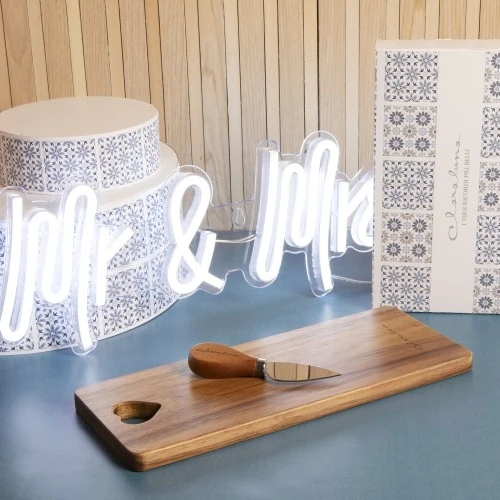 TAGLIERE ACACIA CON COLTELLINO