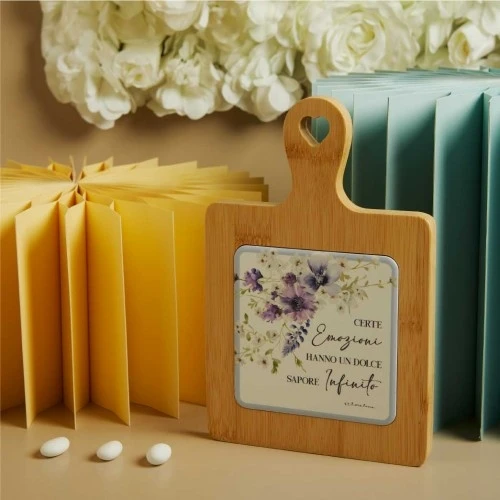 BOMBONIERA TAGLIERE CLARALUNA IN LEGNO BAMBOO 