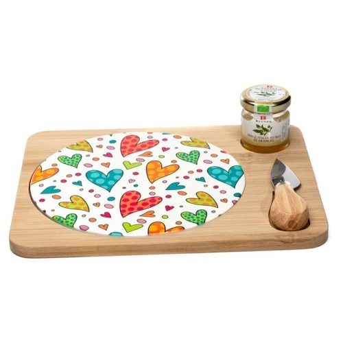 TAGLIERE C/COLTELLO E MIELE 25X20