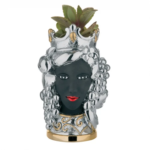 TESTA MORO LEI ARGENTO/NERA H.16,5