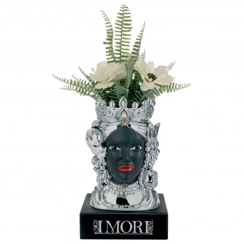 TESTA MORO LEI ARGENTO/NERA H.28