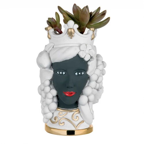 TESTA MORO LEI BIANCA/NERA H. 16,5