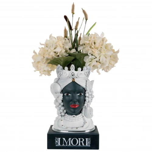 TESTA MORO LEI BIANCA/NERA H.28