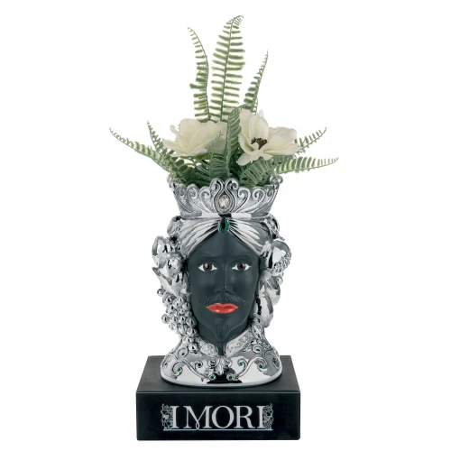 TESTA MORO LUI ARGENTO/NERA H.28