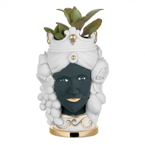 TESTA MORO LUI BIANCA/NERA H. 16,5