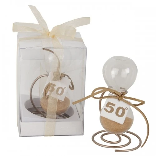 BOMBONIERA - TIME CLESSIDRA 50° ANNIVERSARIO H.11 CON BOX