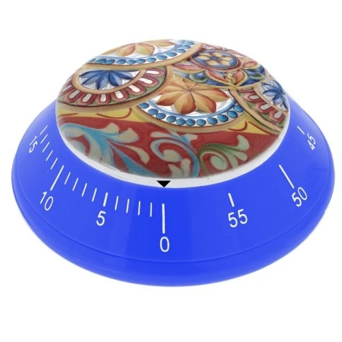 Bomboniera tema Sicilia - TIMER BLU CON DECORO SICILIANO 4