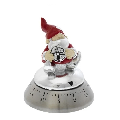 TIMER CON GNOMO ARGENTATO ROSSO