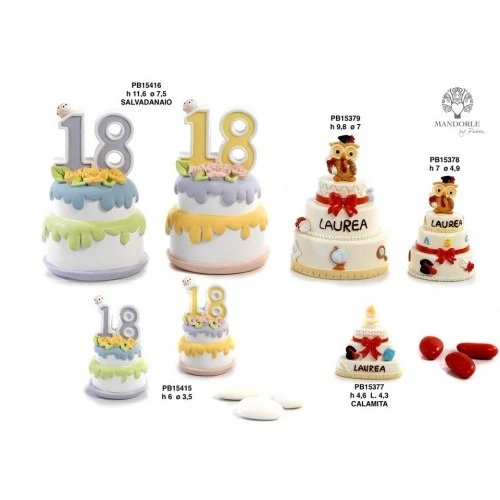 TORTA/GUFO LAUREA 7 CM. RESINA