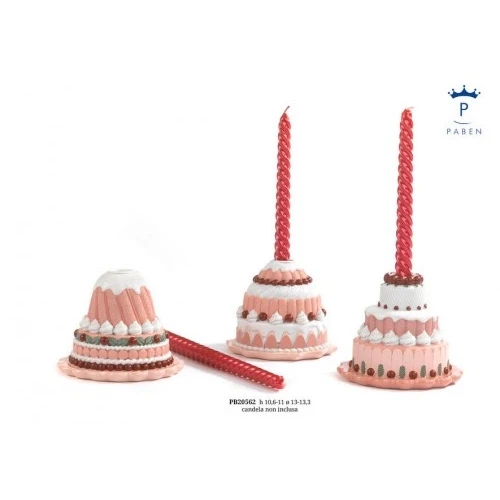 TORTA PORTACANDELA 11 CM. RESINA