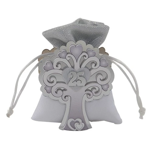 PORTA CONFETTI TREE BAG 25° ANNIVERSARIO CM.9