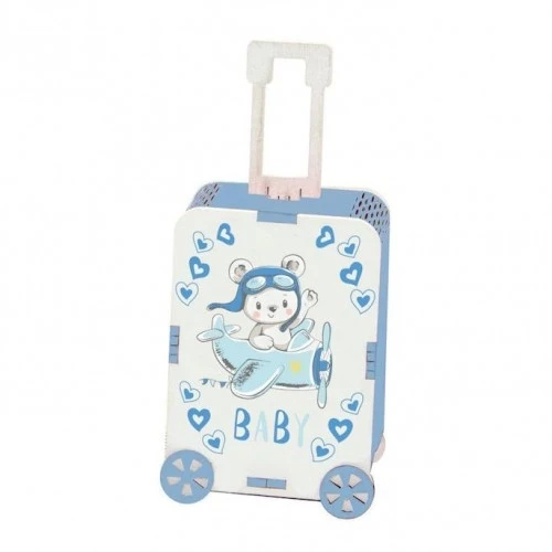 PORTA CONFETTI TROLLEY BABY CIELO CM.5,5 H.12 