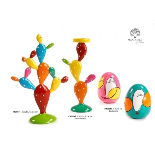 UOVO CON VOLTO DI DONNA 9.3 CM. RESINA