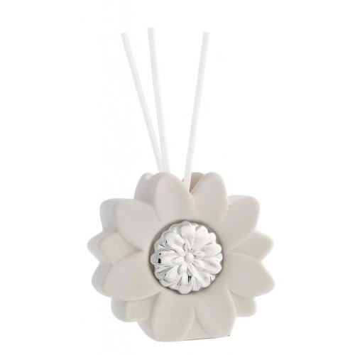 VASETTO BIANCO CON BASTONCINI DIFFUSORI - FIORE