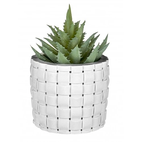 VASETTO INTRECCI H.7 BIANCO