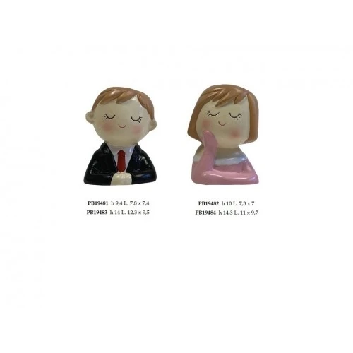 VASETTO RAGAZZO MEZZOBUSTO 14 CM. PORCELLANA