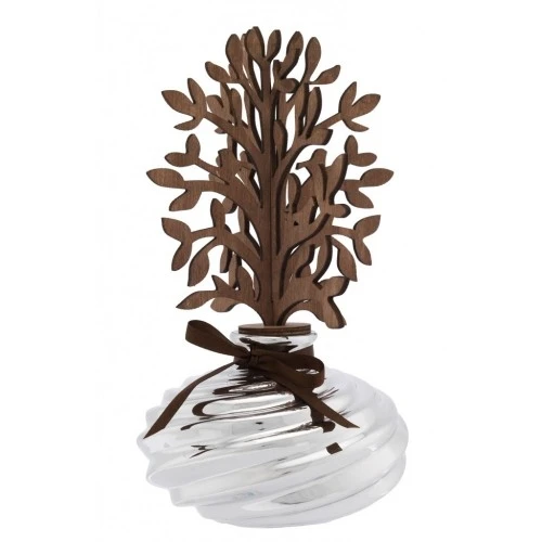 VASETTO TORCIGLIONE D. 11 CON DIFFUSORE IN LEGNO STILIZZATO