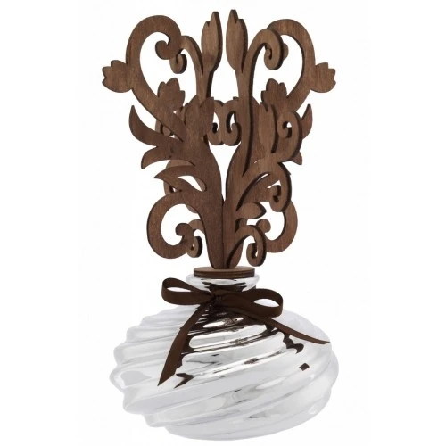 VASETTO TORCIGLIONE D. 11 CON DIFFUSORE IN LEGNO STILIZZATO