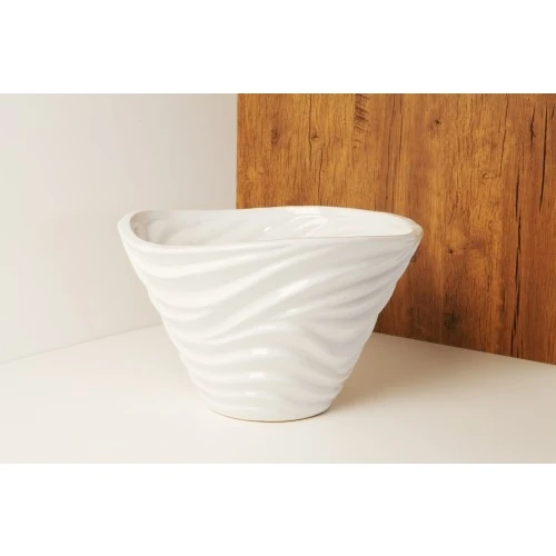 VASO BASSO ONDE BIANCO