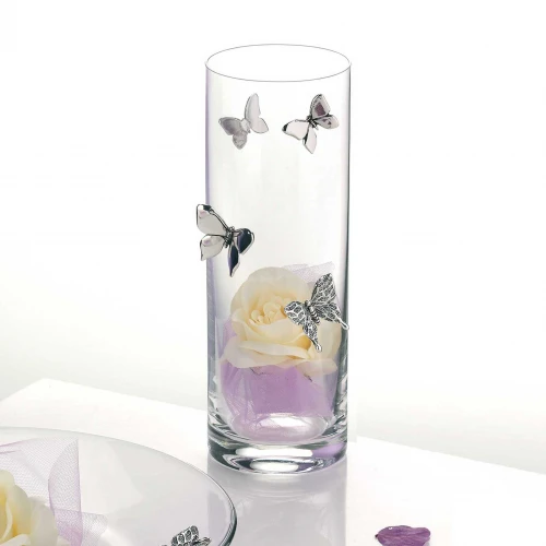 VASO CILINDRO FARFALLE H30