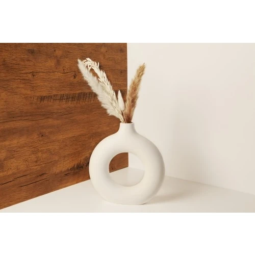 VASO CIRCOLARE BIANCO MEDIO