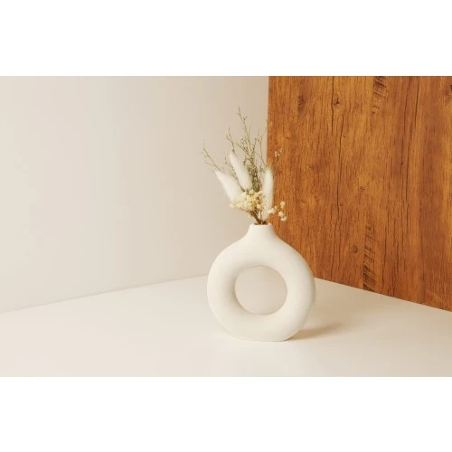 VASO CIRCOLARE BIANCO PICCOLO