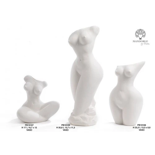 VASO CORPO NUDO DI DONNA 17 CM. PORCELLANA
